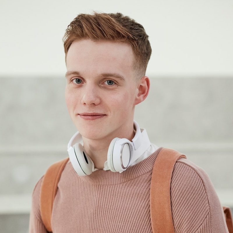 Male with headphones
